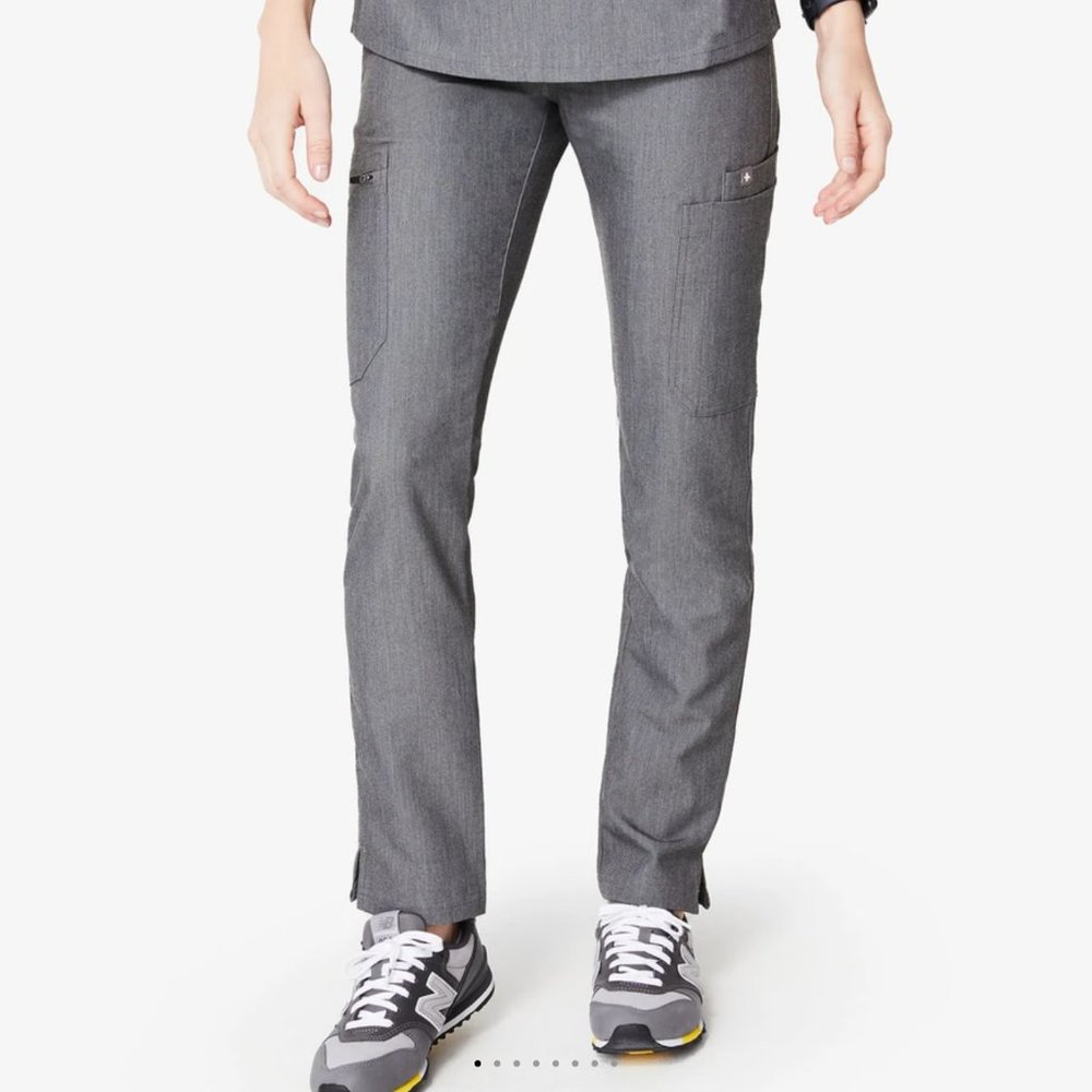 FIGS Yola Skinny Scrub Pant XS Petite Graphite NWT